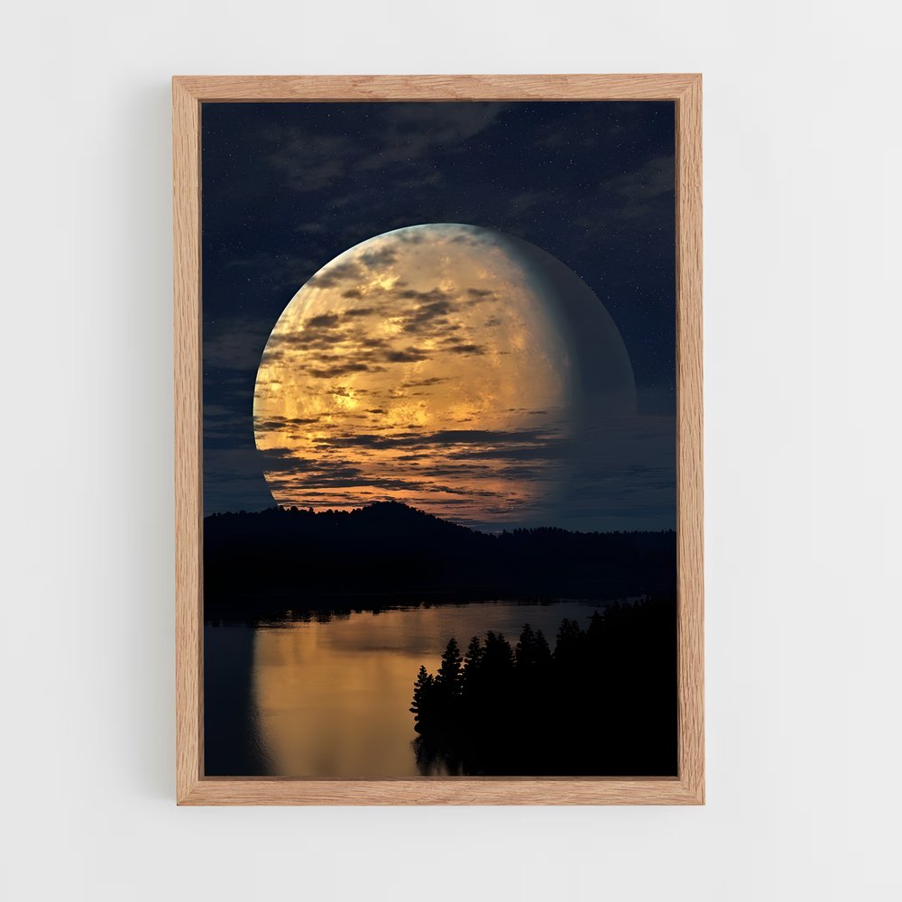 Poster éblouissant Lever de Terre – affiche Système solaire (vue 4)